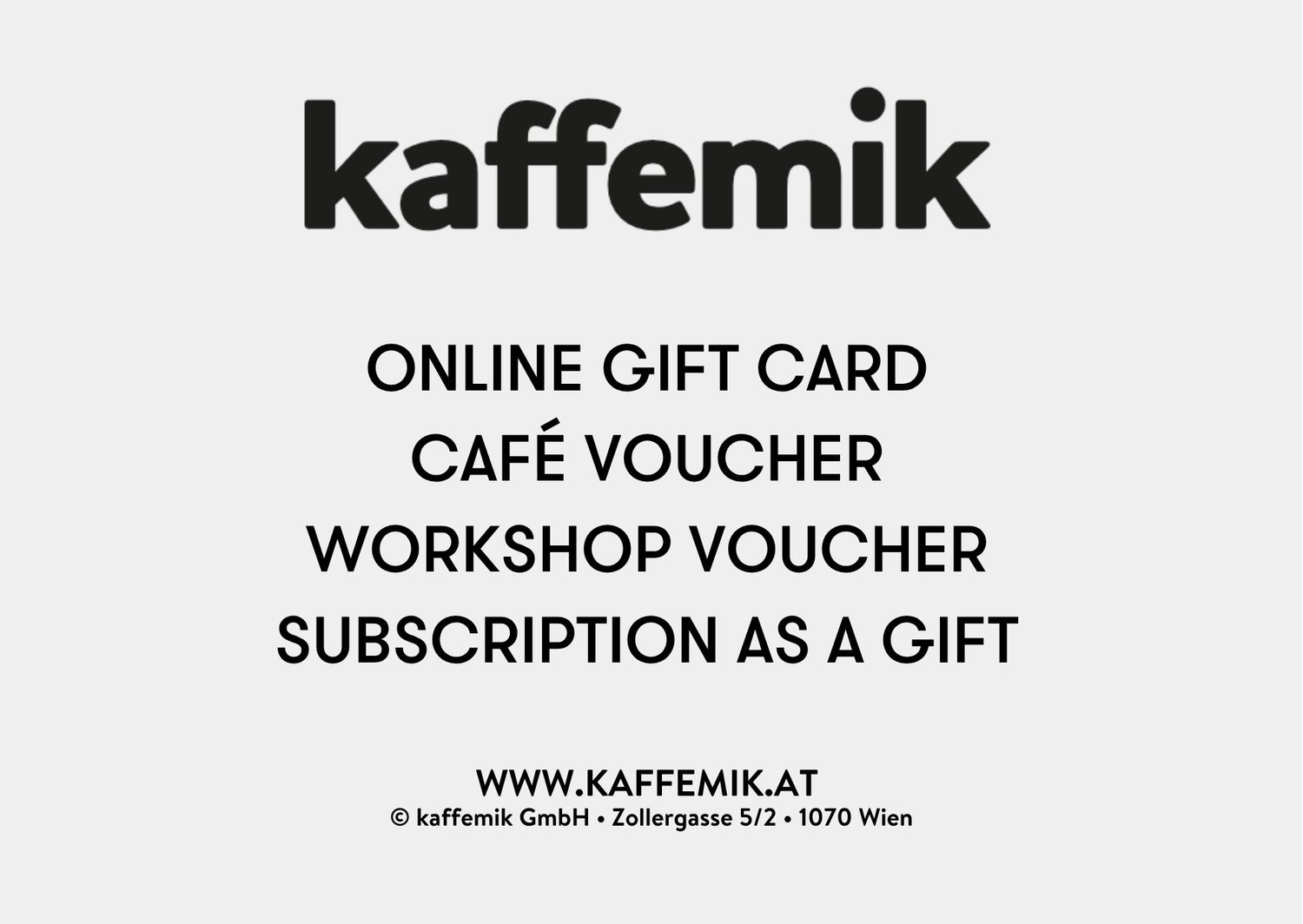 GUTSCHEINE - kaffemik