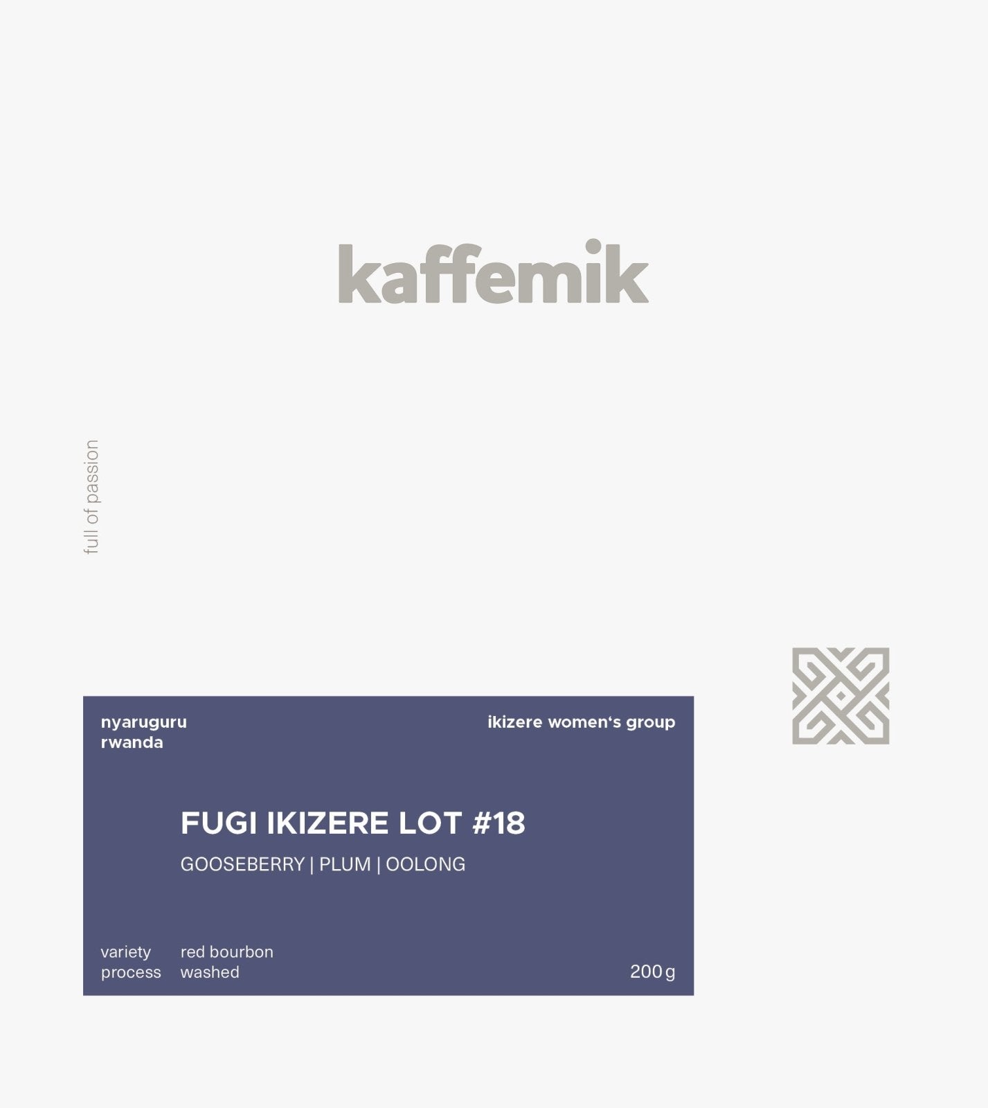 FUGI IKIZERE LOT 18 | Rwanda | Washed - kaffemikGrapefruit | Nutmeg | Green TeaKaffeebohnen