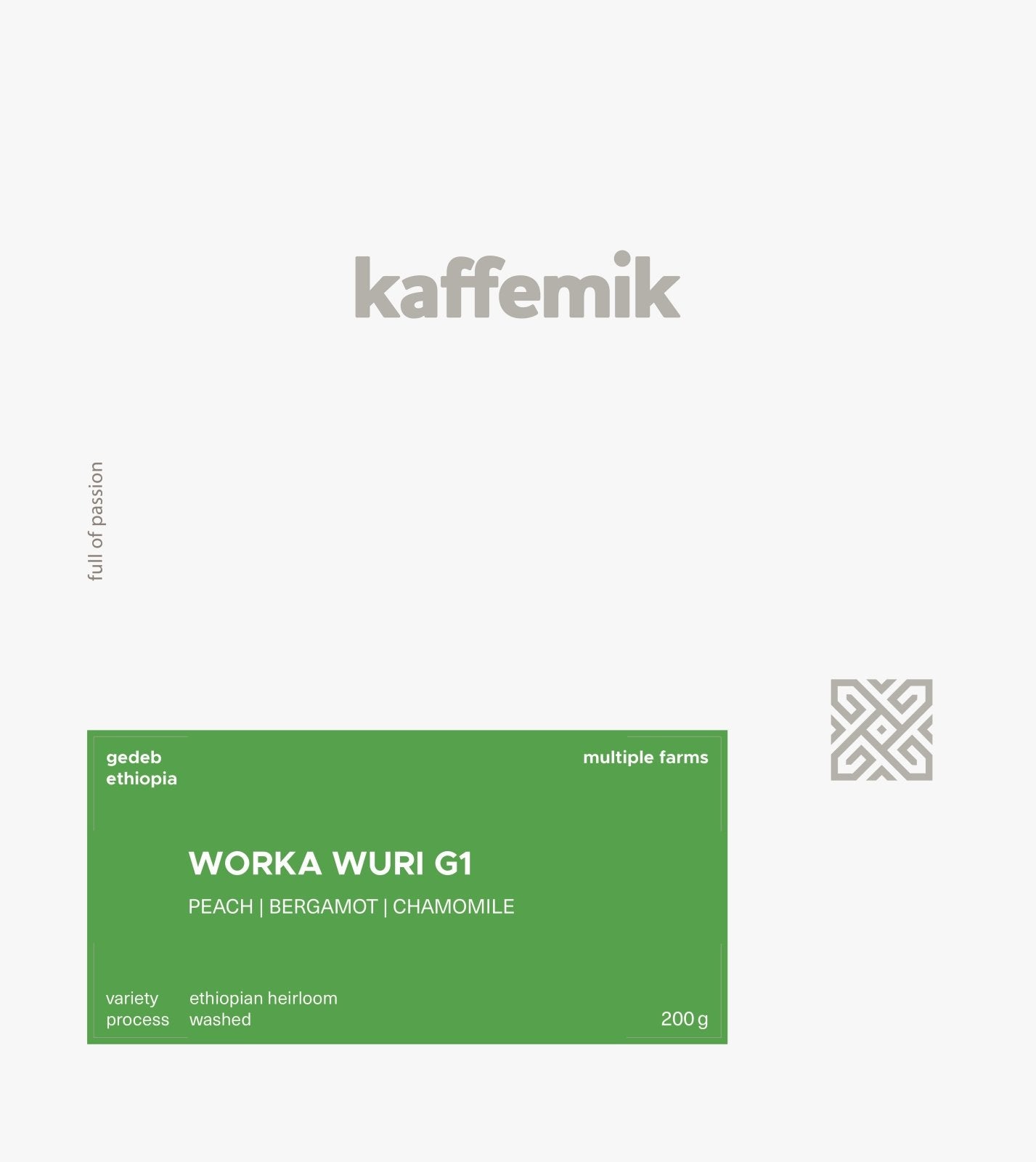 WORKA WURI G1 | Ethiopia | Washed - kaffemikPeach | Bergamot | ChamomileKaffeebohnen