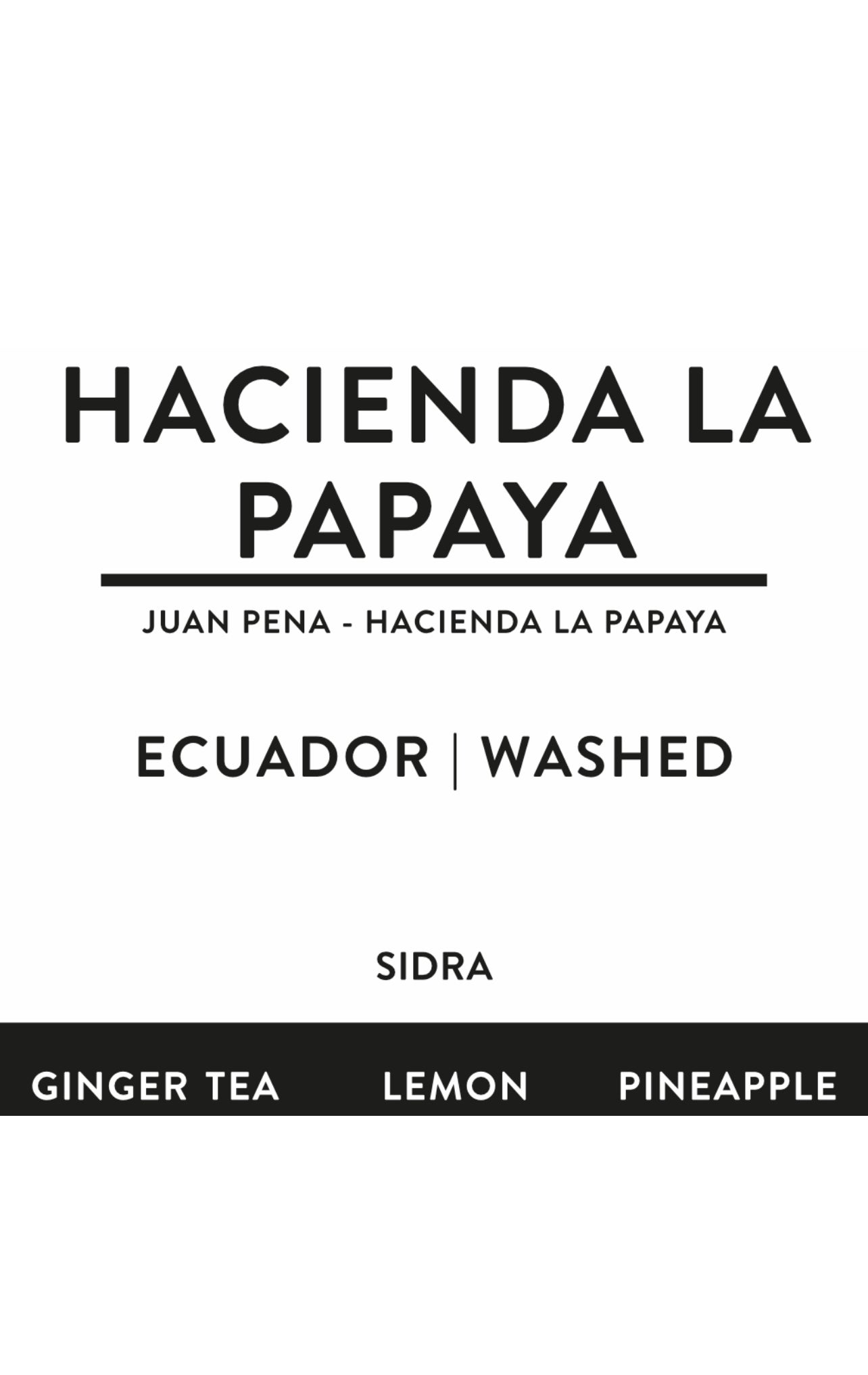 HACIENDA LA PAPAYA | ECUADOR | washed