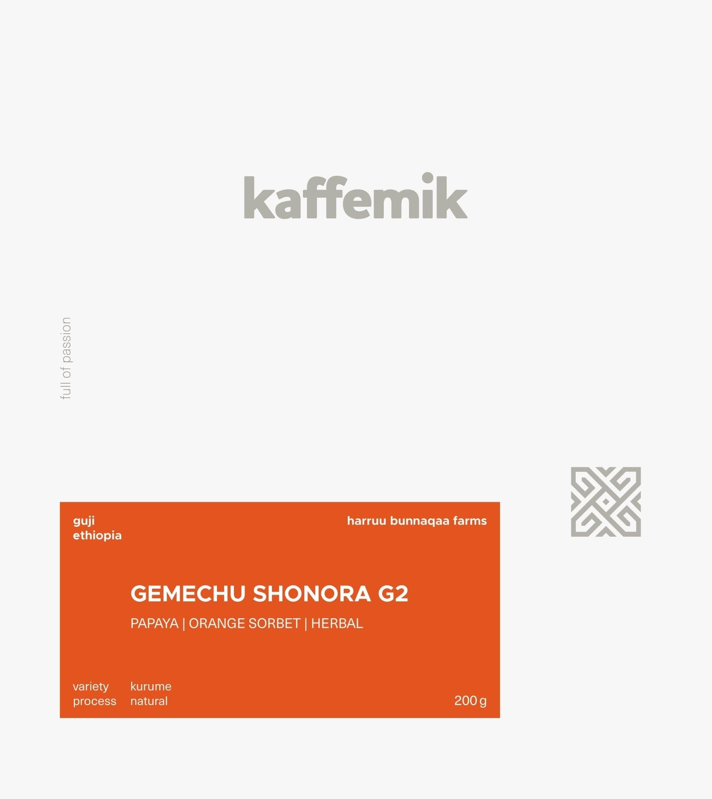 GEMECHU SHONORA GR.2 | Ethiopia | Natural - kaffemikPapaya | Orange Sorbet | HerbalKaffeebohnen