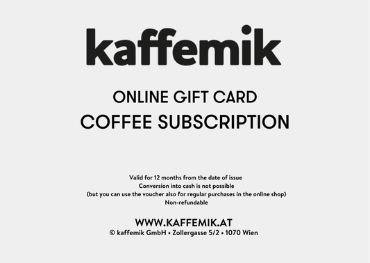 Geschenkgutschein - KAFFEE ABONNEMENT - kaffemikKAFFEMIK (AT)Vify Gift Card