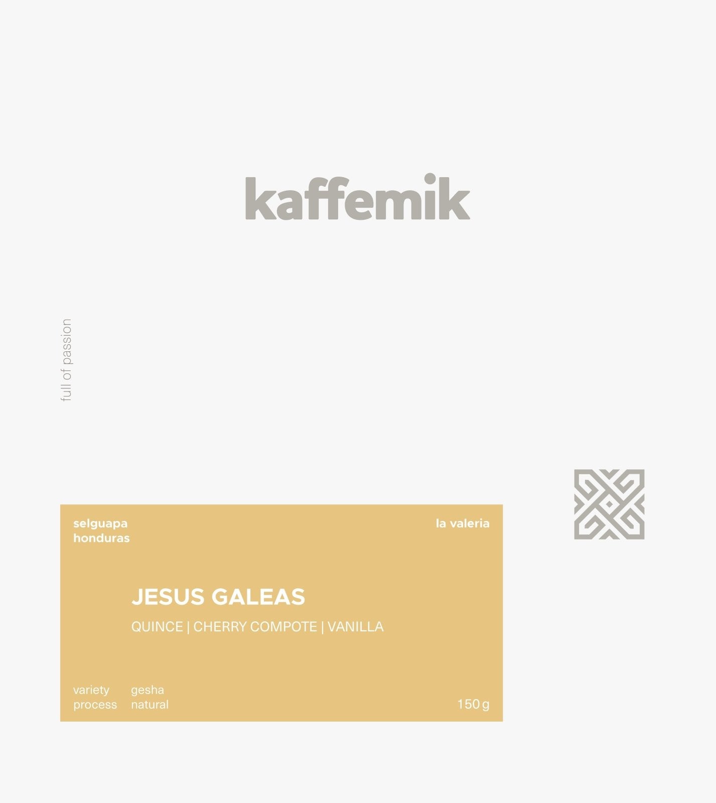 Jesus Galeas Gesha | Honduras | Natural - kaffemikQuince | Cherry Compote | VanillaKaffeebohnen
